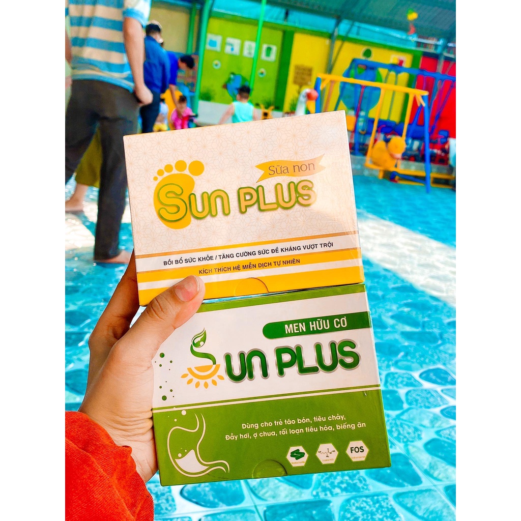 Combo Men hữu cơ và sữa non SUNPLUS bé hết táo bón đầy hơi, ngủ ngon giấc