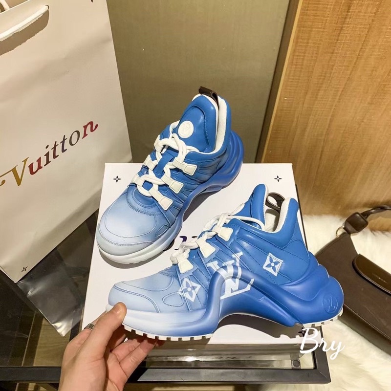 GIÀY LV SNEAKER BLUE LAI AU