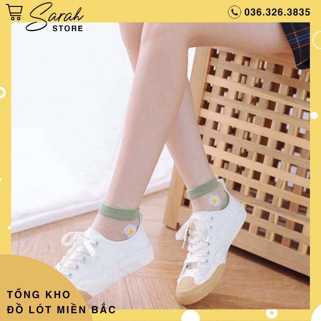 Set 10 Đôi Tất Ren Lụa Hoa Cúc