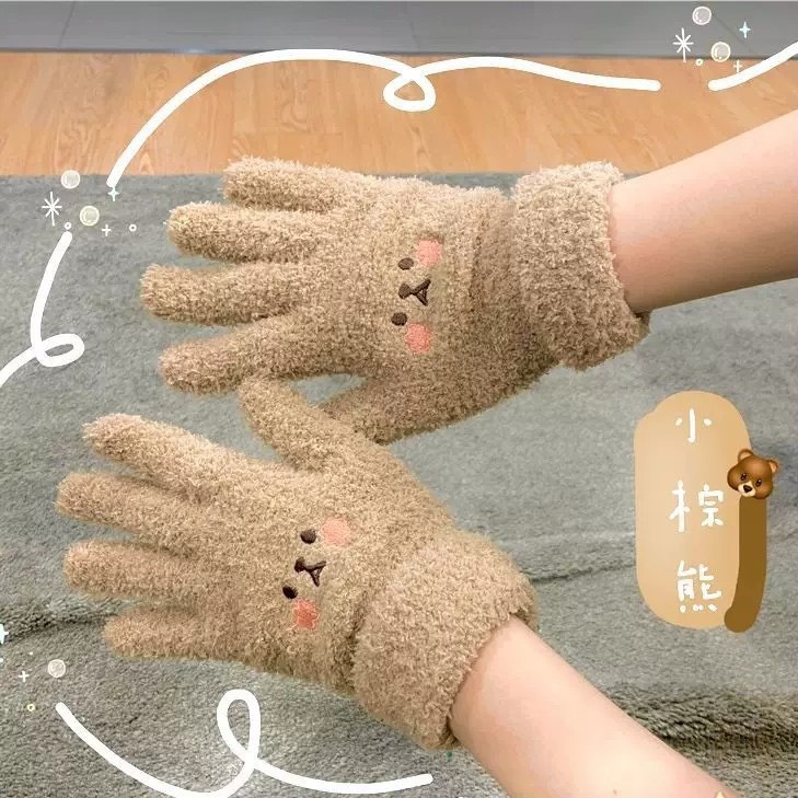 Găng tay len nữ hoạt hình dễ thương xinh xắn nhiều màu mẫu mới nhất GT08
