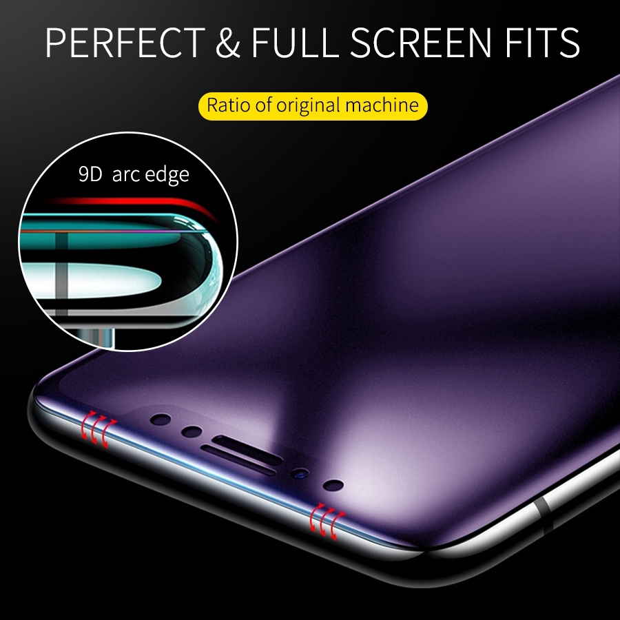 Miếng dán cường lực 9D chống tia sáng xanh cao cấp thích hợp cho iphone 13 pro max 12 mini 11 x xr xs 7 8 6 6s plus se