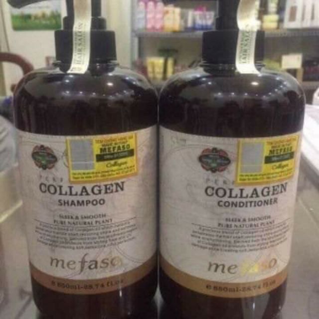 1 chai Dầu gội hoặc dầu xả cao cấp collagen mefaso 850ml