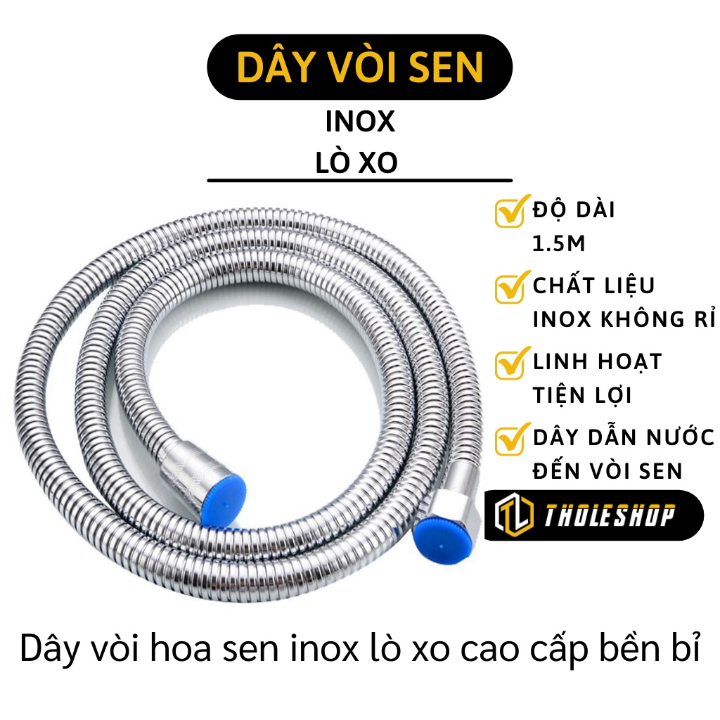 Dây Sen - Dây Cấp Nước Vòi Hoa Sen Thiết Kế 2 Đầu Đảo Ngược, Chống Rơi Ra  6049