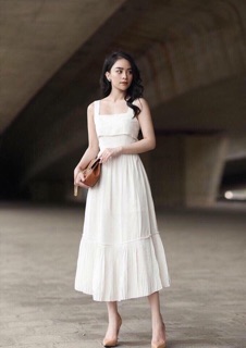 Đầm maxi nơ lưng kèm hình thật