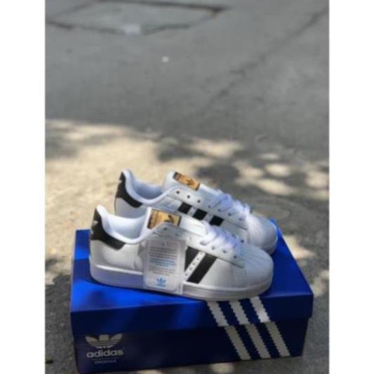 Giày Super Star trắng 3 sọc đen Hot Trend thể thao sneaker nam nữ, hàng Full box Full bill