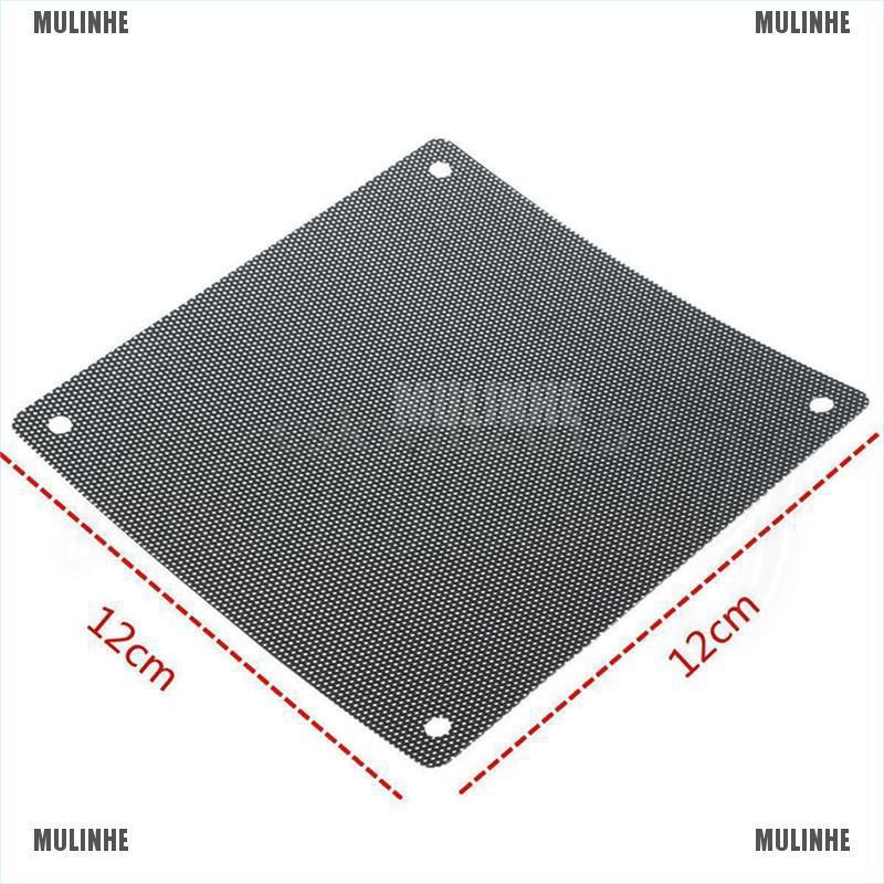 Bộ 5 Tấm Lưới Lọc Bằng Nhựa PVC Màu Đen 120mm Chống Bụi Cho Quạt Máy Tính