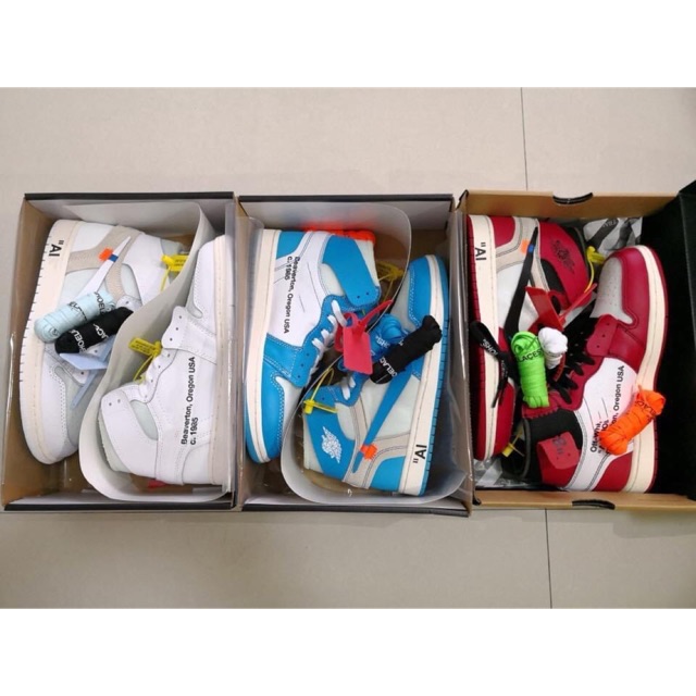 Giày bóng rổ Jordan 1 OW cao cổ