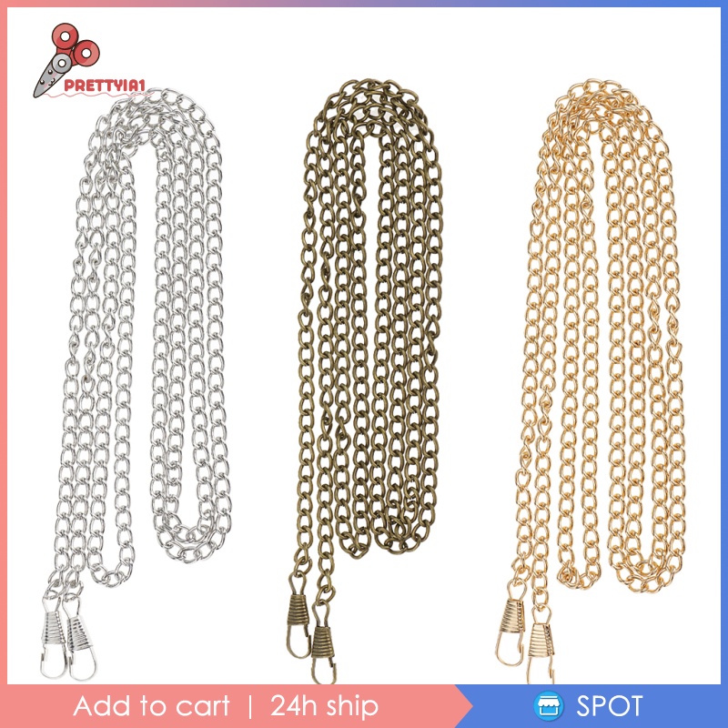 [Prettyia1] Dây Xích Kim Loại Thay Thế Cho Túi Xách Đeo Chéo 120cm