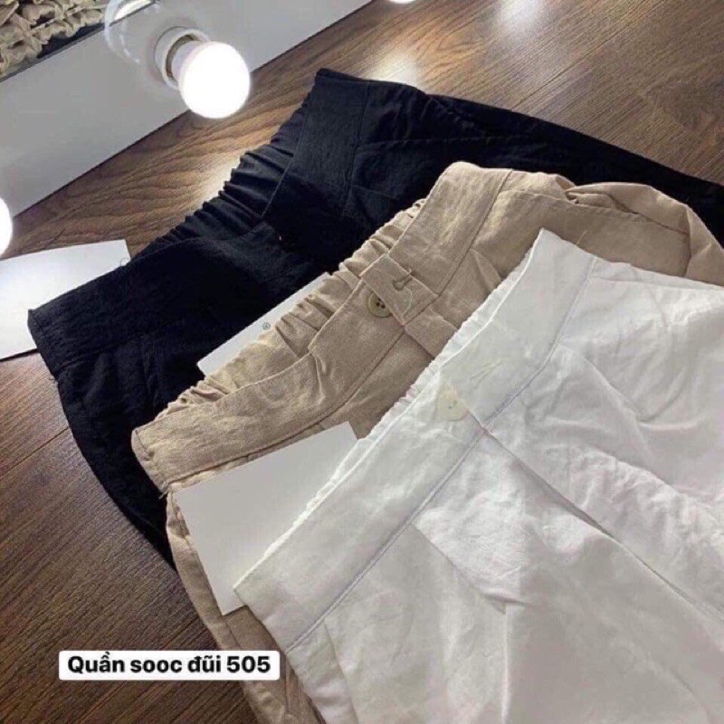 quần đũi lửng cạp khoá lưng chun phong cách trẻ trung | BigBuy360 - bigbuy360.vn