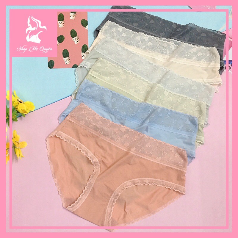 Quần lót su lụa phối ren không đường may
