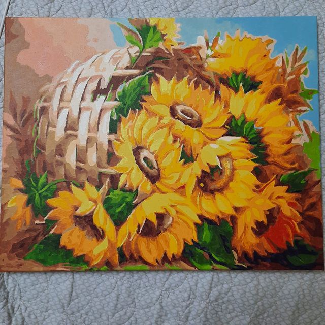 Tranh tô màu theo số các mẫu hướng dương đẹp nhất