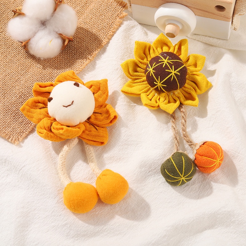 Ghim cài áo hình hoa hướng dương mặt cười dễ thương cho nữ