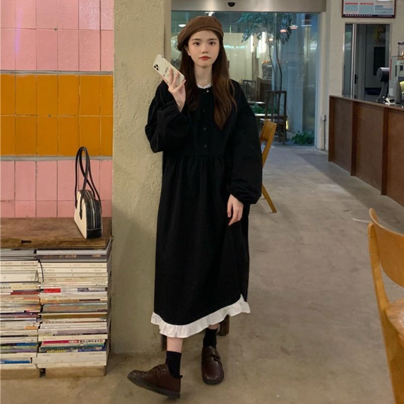 Đầm Babydoll Phong Cách Ulzzang Tay Phồng Tiểu Thư