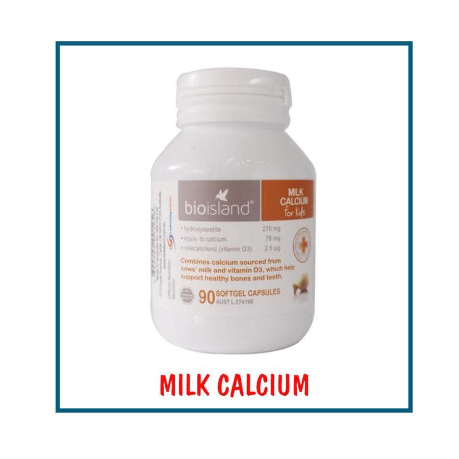 Viên uống Bio island Canxi milk 90 viên của Úc - ĐỦ BILL