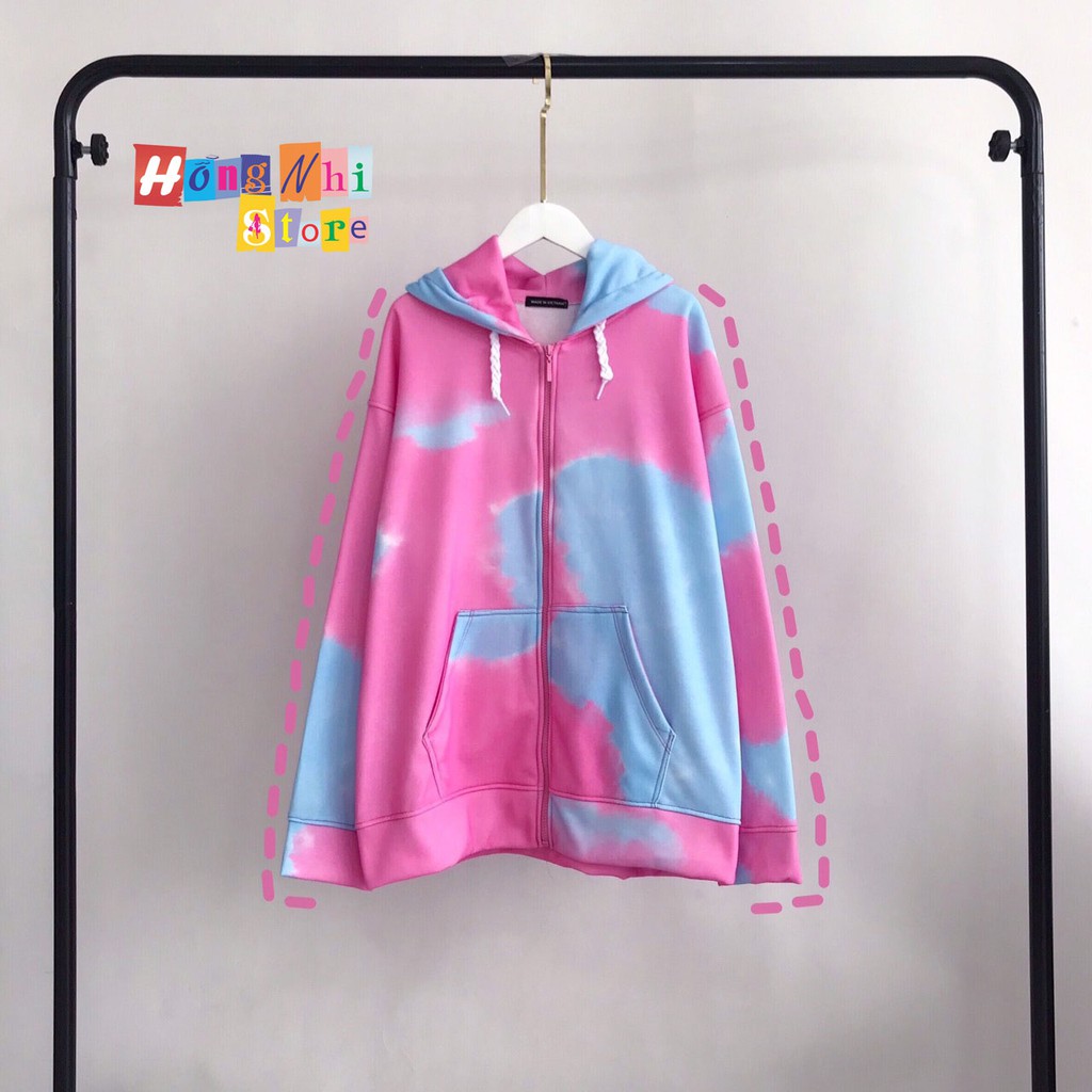 Áo Khoác Hoodie Zip 3D Oversize Ulzzang Unisex Loang Màu Hoạ Tiết Dáng Rộng - MM | BigBuy360 - bigbuy360.vn