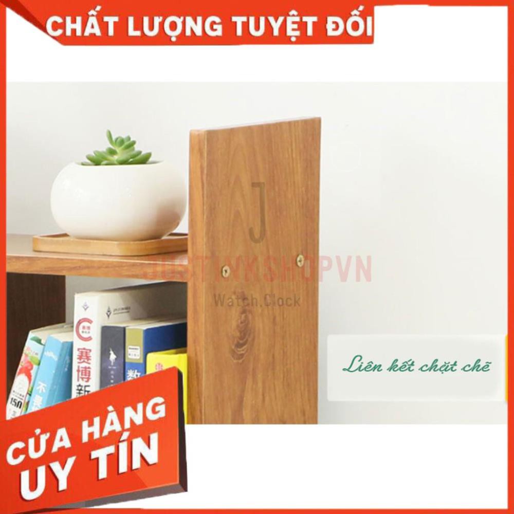 KỆ SÁCH GỖ ĐỂ BÀN VÂN GỖ SỒI LẮP GHÉP 6 THANH CAO CẤP - JLMS-1900-KSGB