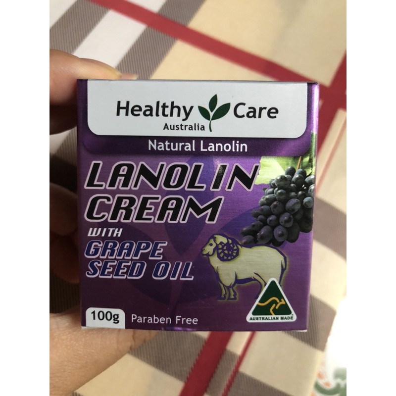 Kem dưỡng da tinh chất hạt nho Healthy Care Lanolin Cream With Grape Seed 100g