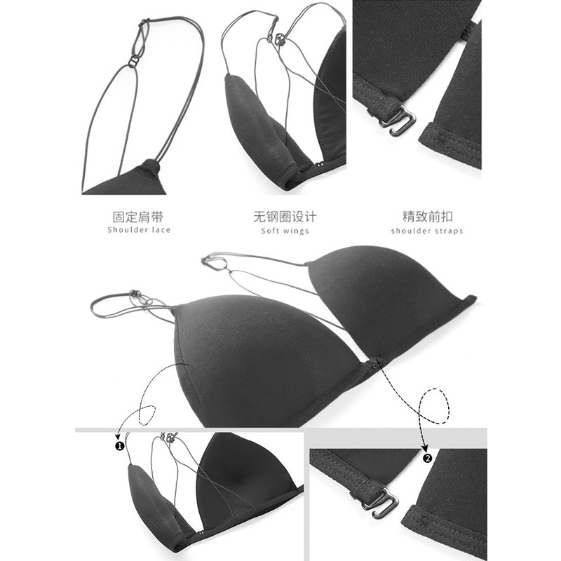 Áo lót nâng ngực cúp hình tam giác khóa trước phong cách quyến rũ dành cho nữ