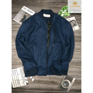 Áo Khoác Da Lộn Bomber