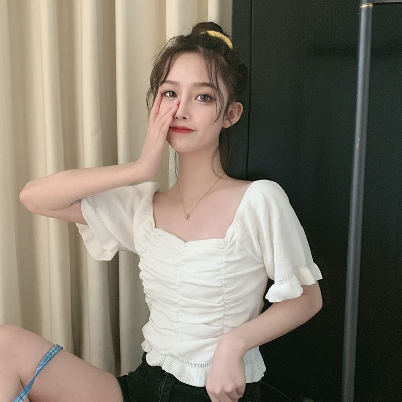 NZN Áo Sơ Mi Tay Ngắn Dáng Ôm Phong Cách Retro Thời Trang Mùa Hè Mới Cho Nữ