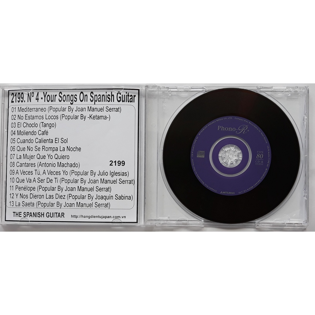 BỘ 4 CD HÒA TẤU TÂY BAN NHA GUITAR ( 2198 - 2201 )