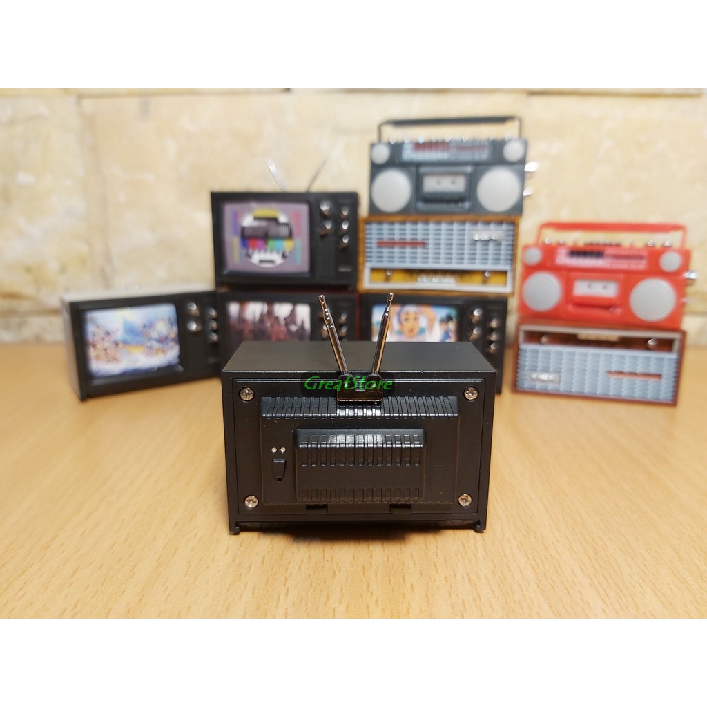 Mô hình Tivi  , cassette, Radio tỉ lệ 1:12