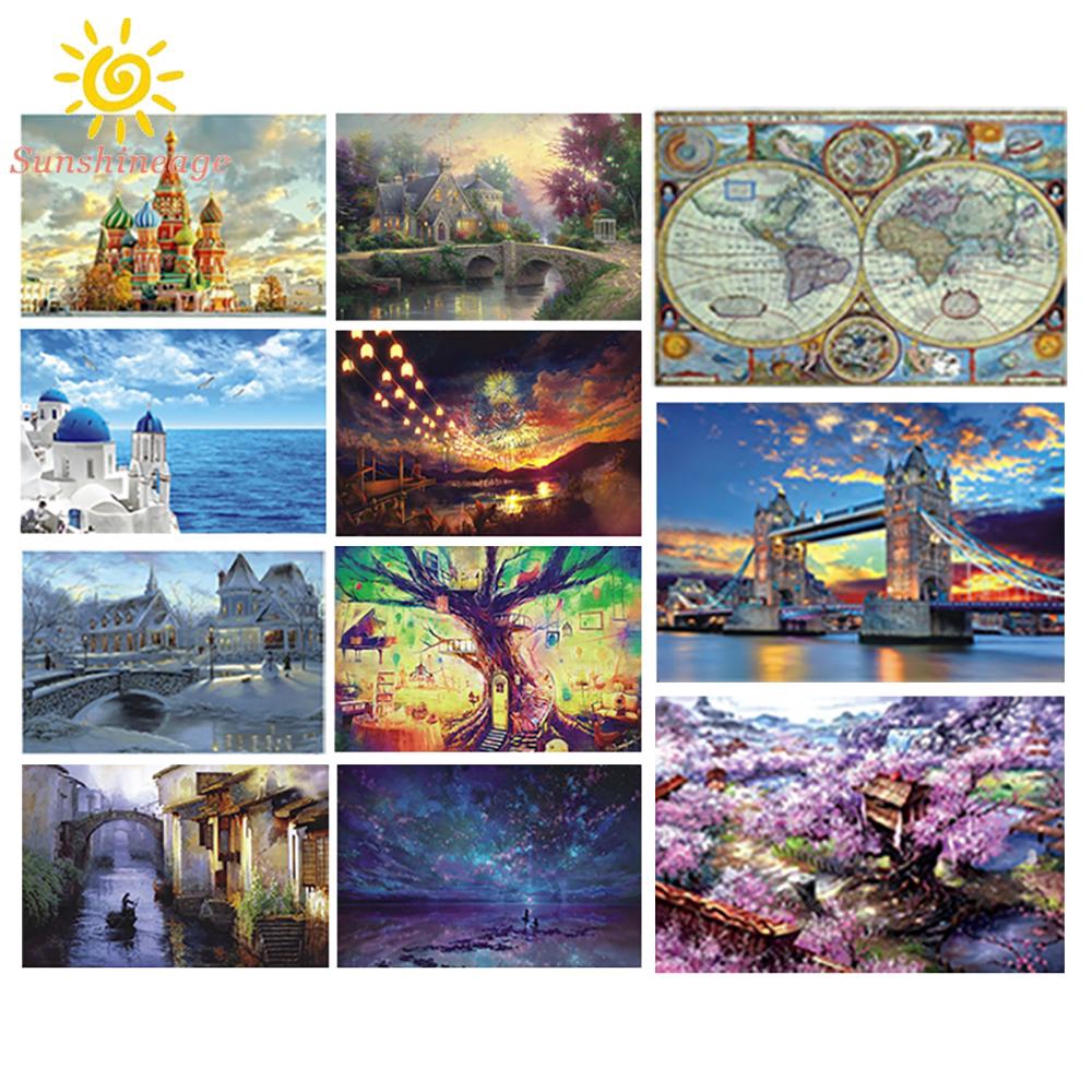 Bộ Xếp Hình Gồm 1000 Miếng Phát Sáng Nhiều Màu Sắc Cho Người Lớn Và Trẻ Em