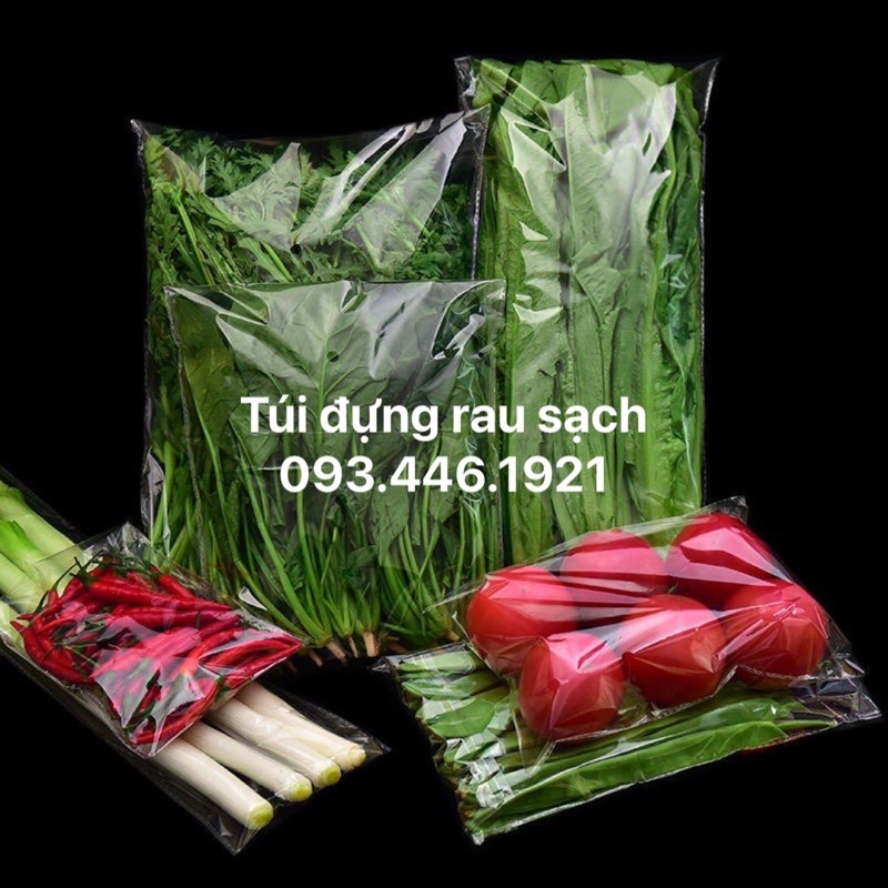 Túi đựng rau sạch trơn không in