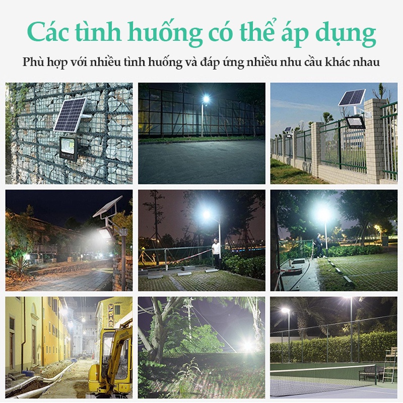 Đèn Pha Led Năng Lượng Mặt Trời Đèn Sân Vườn Siêu Sáng Chống Nước Cao Cấp 50W 200W 300W 500W