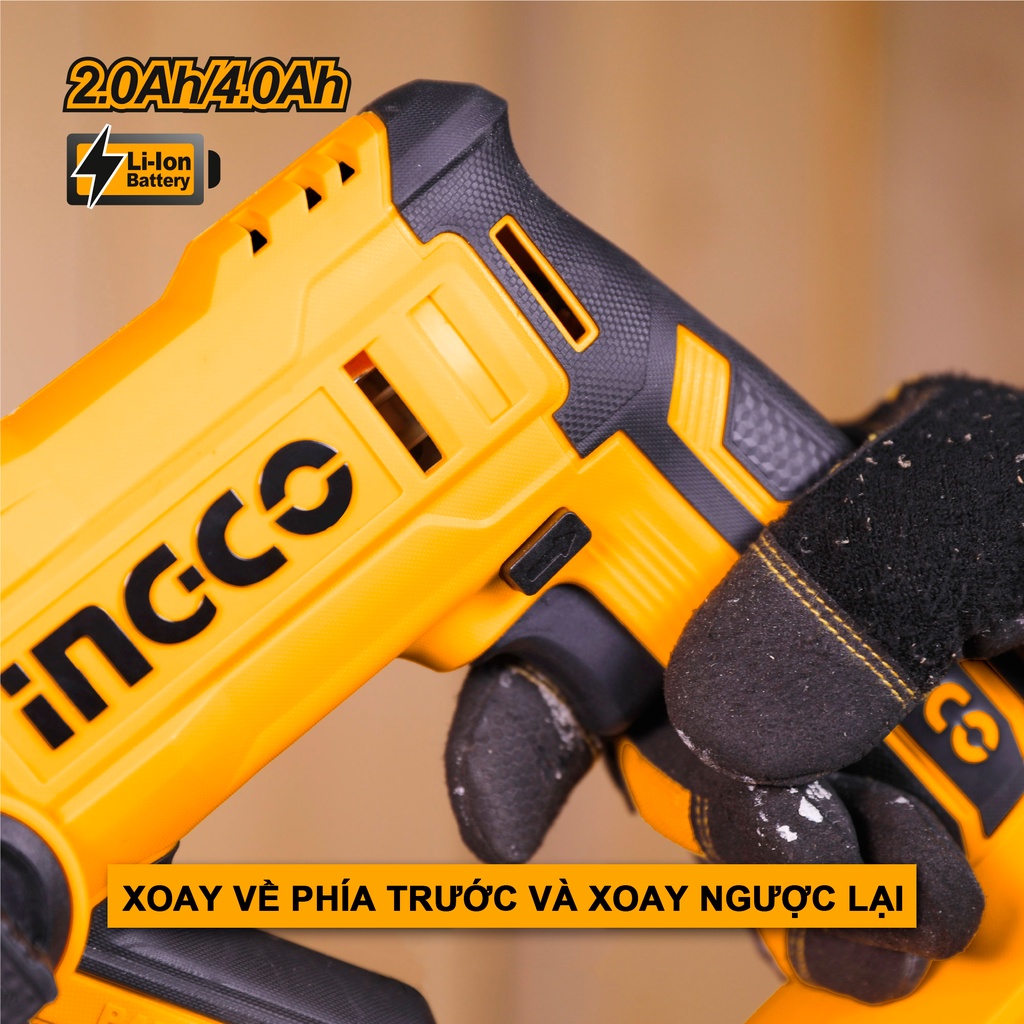 Máy khoan bê tông dùng pin 20V INGCO CRHLI1601