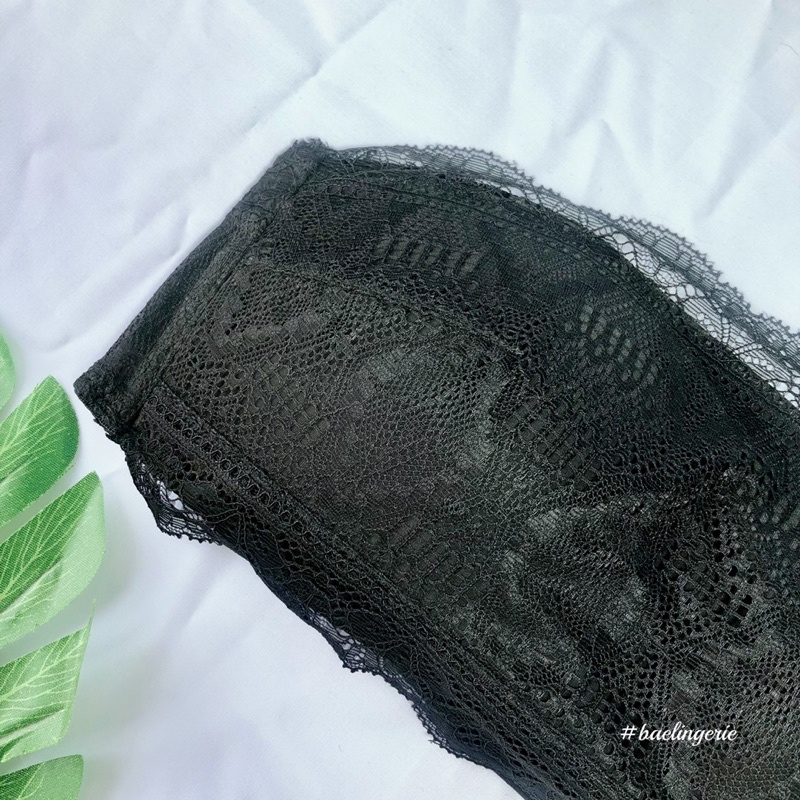 Áo ngực ren không gọng mút mỏng áo lót quây chống tụt bralette sexy ba móc cài JULIA có kèm cặp dây áo - Bae Lingerie