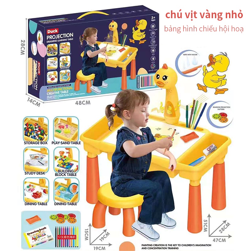 Bảng vẽ thông minh sáng tạo thực hành trẻ em mới nhất với máy chiếu hình ảnh