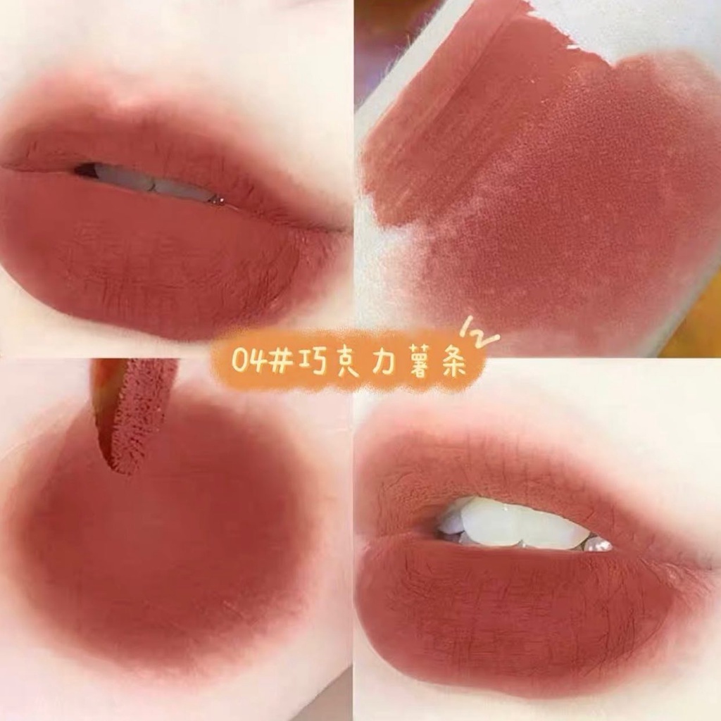 Set 5 Son Kem Lì Siêu Mềm Mịn VONGEE Khoai Tây Chiên