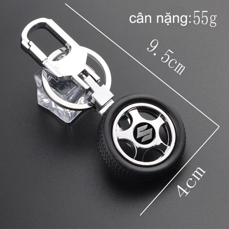 móc chìa khóa ô tô Suzuki móc khóa hợp kim lốp xe