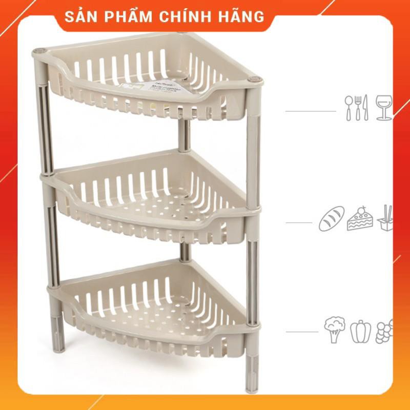 CHÍNH HÃNG -  Kệ góc đựng gia vị nhựa 2 tầng ,kệ góc 3 tầng nhựa để đồ đa năng ,đựng gia vị trong tủ bếp,để đồ phòng tắm