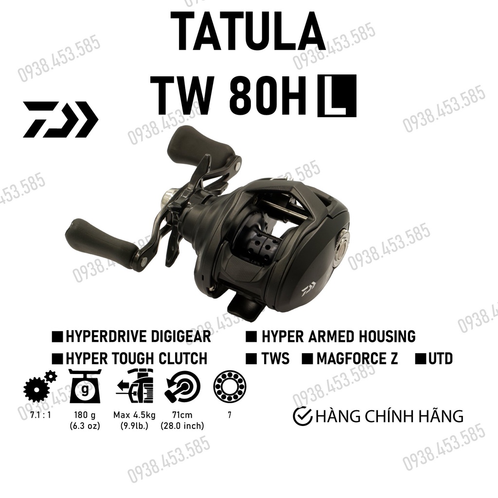 MÁY CÂU DAIWA  22 TATULA TW 80HL (2022)