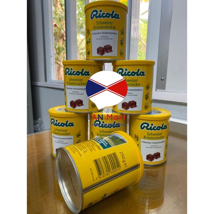 Kẹo Ngậm Ho RICOLA Loại Hộp 250g Dành Cho Cả Gia Đình Hàng Chính Hãng Đức An Mart