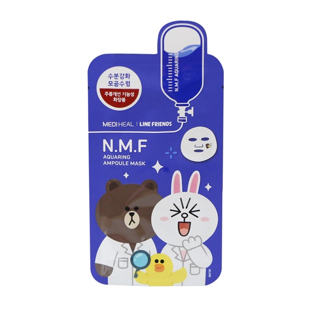 Mặt Nạ Giấy Hình Thú Mediheal Ampoule Mask X Line Friends Chính Hãng Hàn Quốc