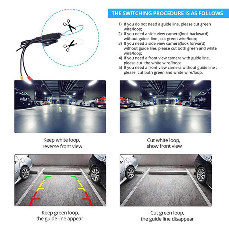 Máy quay chiếu hậu CMOS 170 ° hỗ trợ lùi xe có chức năng nhìn đêm | BigBuy360 - bigbuy360.vn