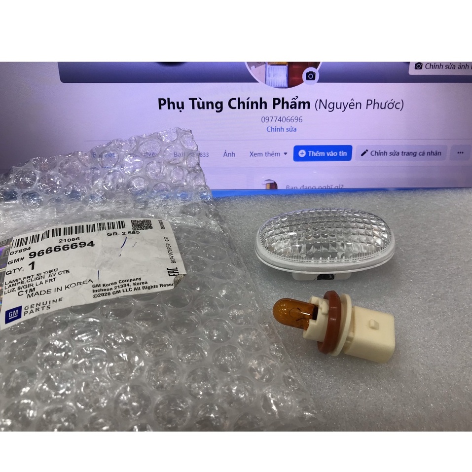 96666694 Đèn xi nhan tai xe màu trắng xịn chính hãng cho hãng xe Deawoo/Chevrolet