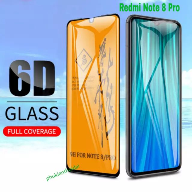 Cường lực 6D Redmi Note 8 Pro / Oppo Realme 5 / Opp A9 2020  dùng chung Full màn bóng mượt