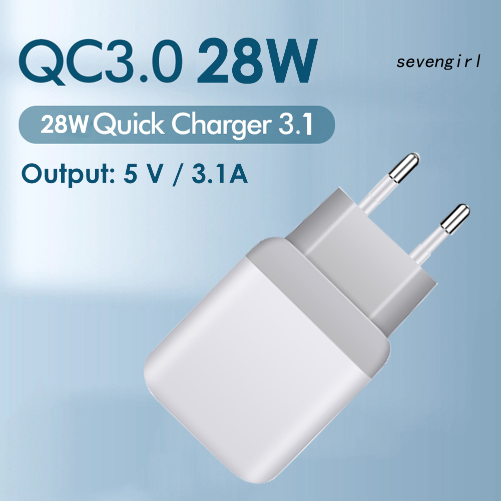 Củ Sạc Nhanh Sev-Qc3.0 Dual Usb 3.1a Có Đèn Led Hiển Thị