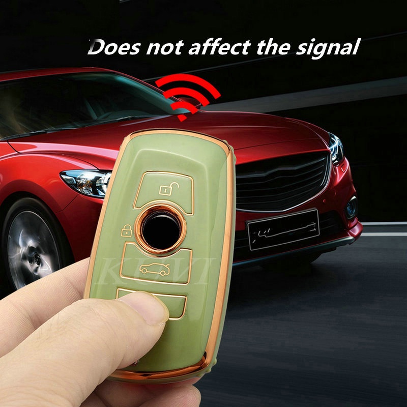 Vỏ Bảo Vệ Chìa Khóa Xe Hơi BMW Bằng TPU Mềm Chống Thấm Nước Xoay 360 Độ