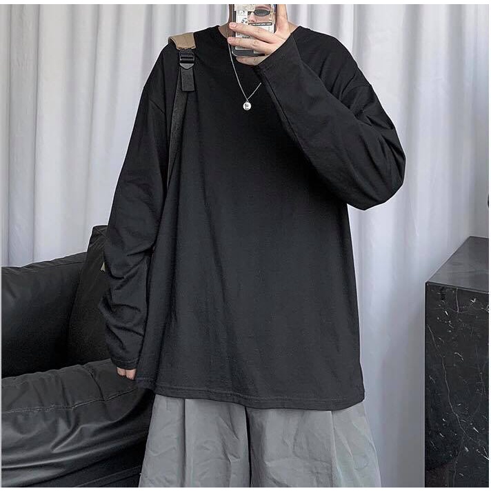 Áo thun tay dài trơn form rộng - phông dài tay nam nữ oversize trơn basic - 2N Unisex