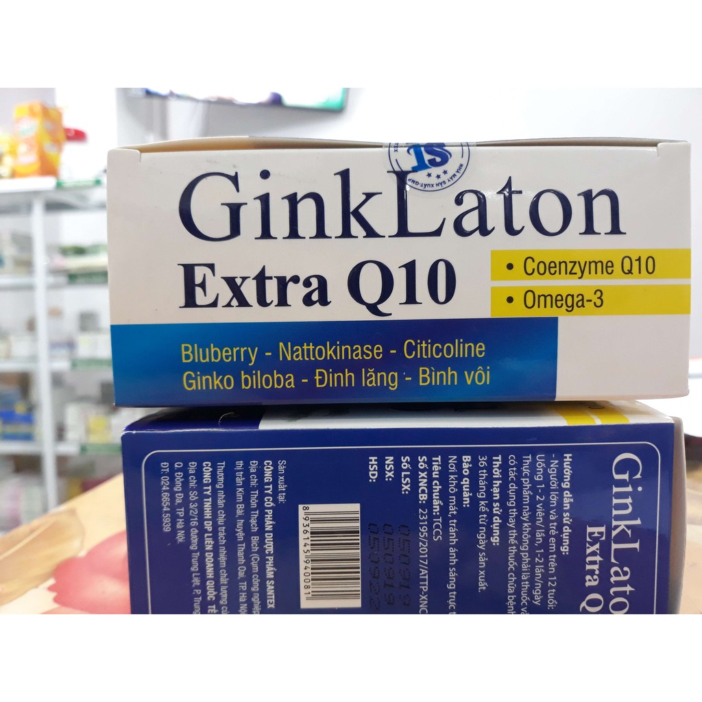 GINKLATON EXTRA Q10 thuốc bổ CAO CẤP cho NÃO, hỗ trợ cải thiện suy nhược thần kinh
