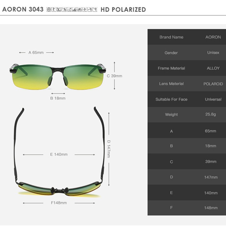 Mắt kính đi được ngày và đêm A3043 - Gọng lò xo | BigBuy360 - bigbuy360.vn