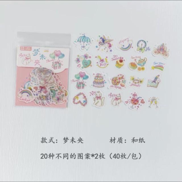 Sỉ 50 túi sticker hình dãn (10 mẫu)