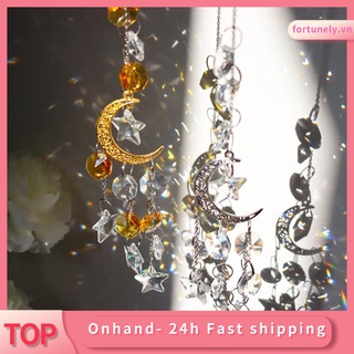 Wind chime accessories decorative star / moon crystal DIY color options