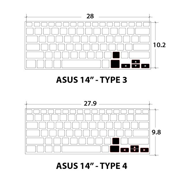 Tấm phủ bàn phím ASUS 14"