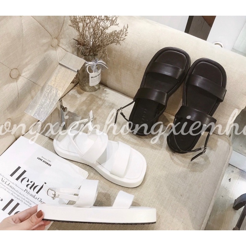 DÉP SANDAL CNK HOT 2 MÀU ĐEN VÀ TRẮNG